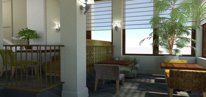 Зал итальянская кофейня «Sette Cafe». Посещайте по акции