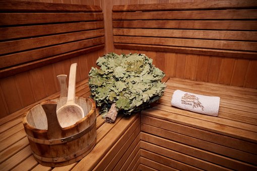 Rest room in the bath complex «Aroma Sauna» in Kiev. Book a time for the promotion.