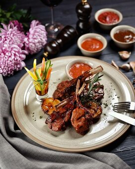 Art-cafe buzina in odessa. promotional european menu