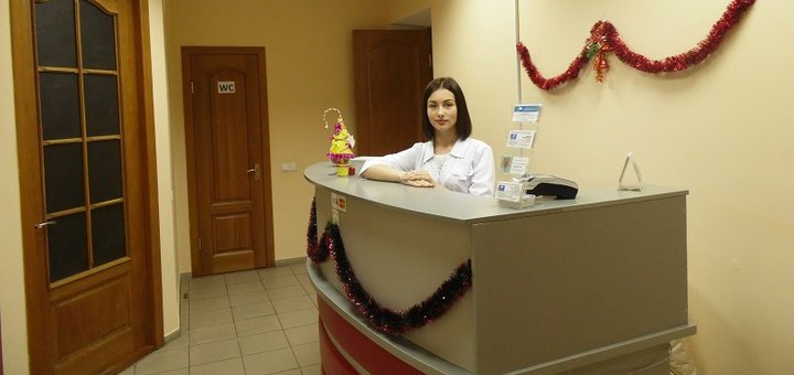 The waiting room at the "Medical Center of Dr. Nikolaev" in the Dnieper. Order by stock