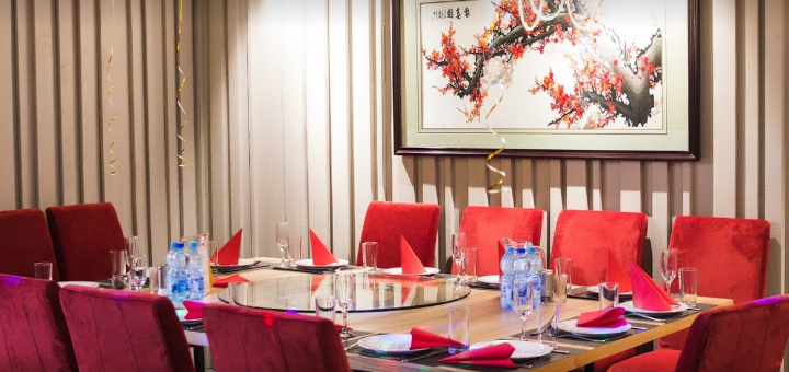 The interior of the restaurant "Huachao" in Odessa. Order by stock