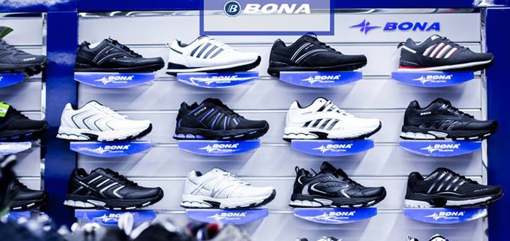 "Bona" sports shoes and clothing Promotion