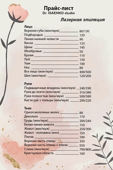Лазерная эпиляция в косметологической студии «Dr.IsaenkoStudio» Киев. Услуги по акции.