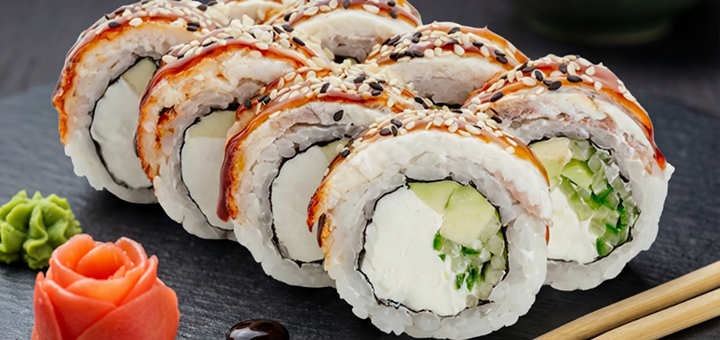 Amo Sushi delivery. Order with a special offer of 9.